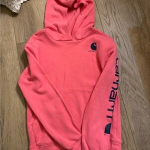 Carhartt Coral Hoodie with Sleeve Logo